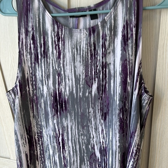 Effortless Style by Citiknits Purple/Grey Tank Sundress Sz M - Picture 4 of 12